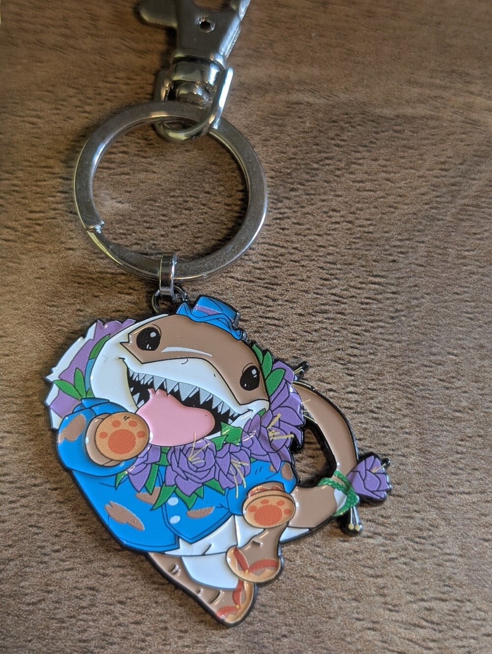 Marvel Rivals Sunshine Jeff The Land Shark Enamel Keychain BoxLunch Exclusive